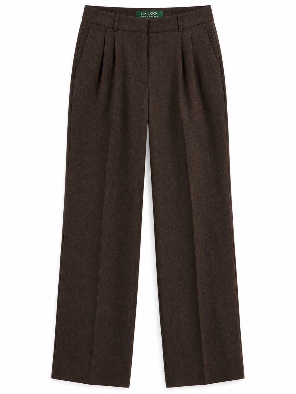 Vintage Lauren Ralph Lauren Brown 100% Wool Pleated Trousers Size 14